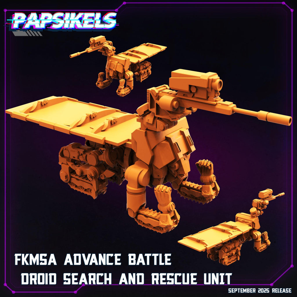 Cyberpunk Battle Droid Miniature: 28/32mm Resin Model - Papsikels Sci-Fi RPG