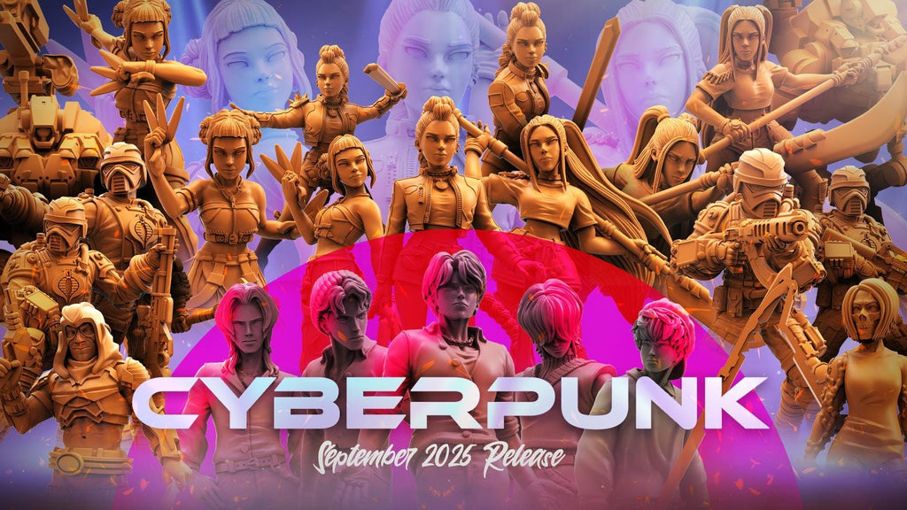 Cyberpunk Battle Droid Miniature: 28/32mm Resin Model - Papsikels Sci-Fi RPG