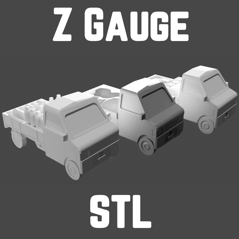Z Gauge (1:220) Kei Trucks STL file