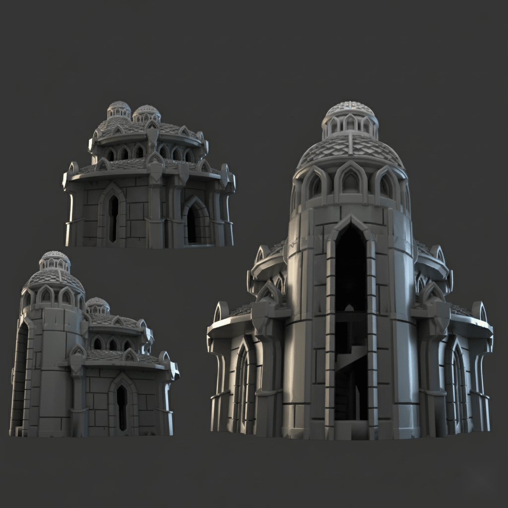 Lost City Building 2 - 28mm DND/Wargame/RPG Terrain