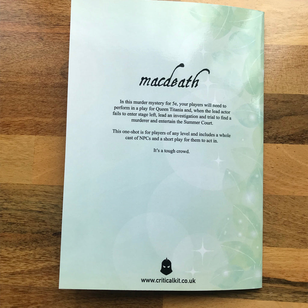 Macdeath DND one shot- a Murder Mystery: 5E DND one-shot