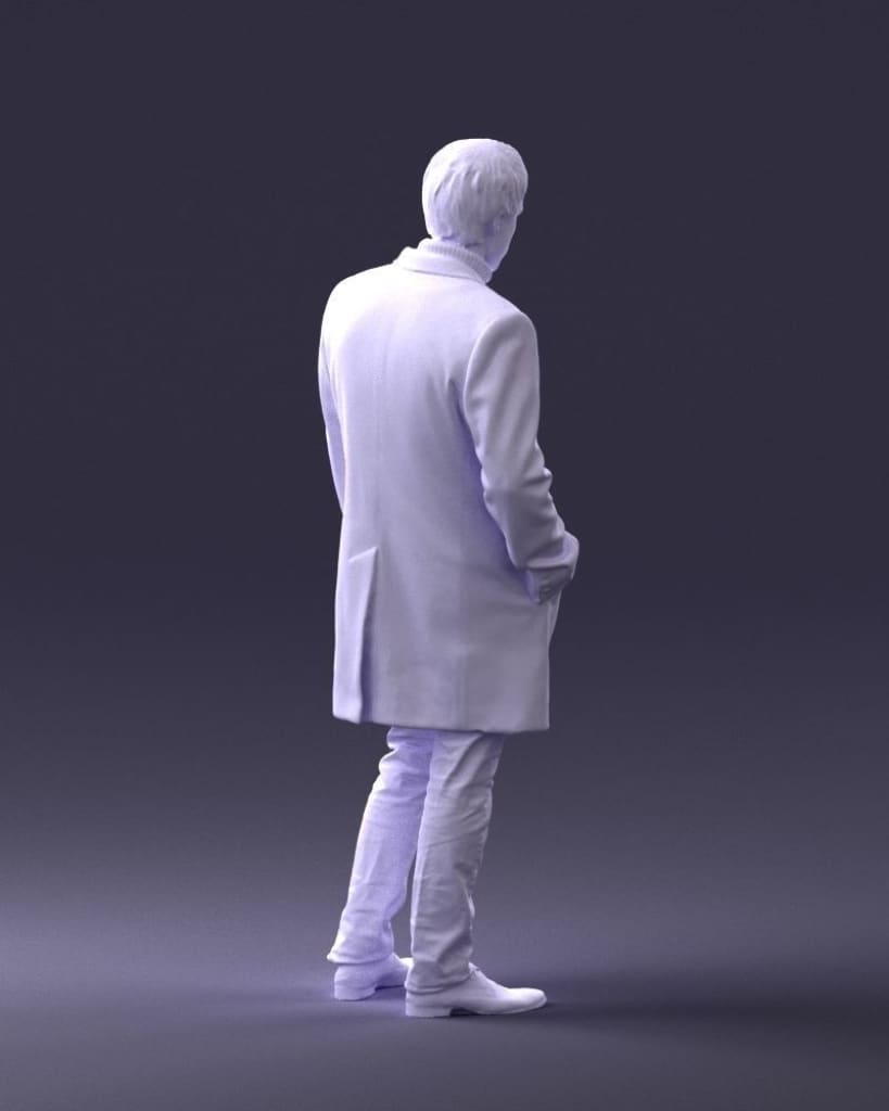 MM003 Young Male Wearing Long jacket