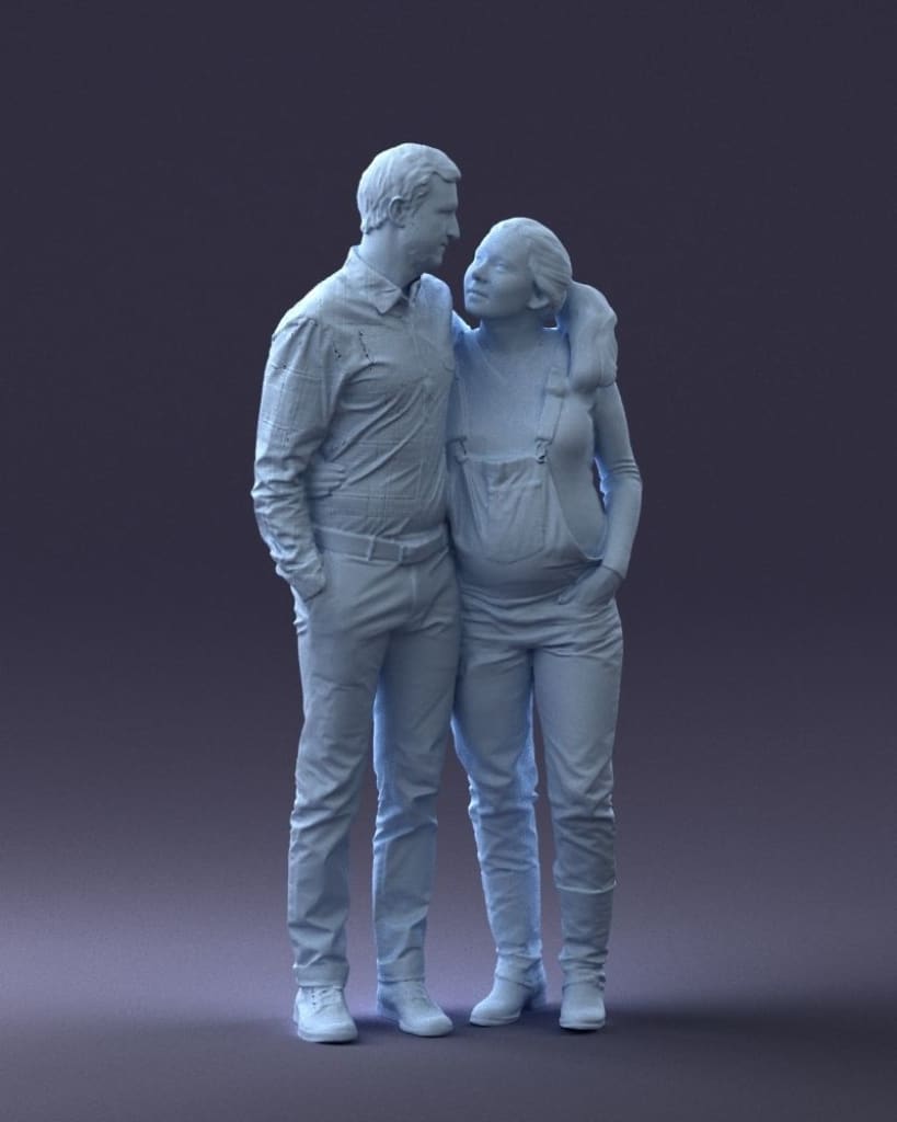 MM007 Young Couple female Pregnant