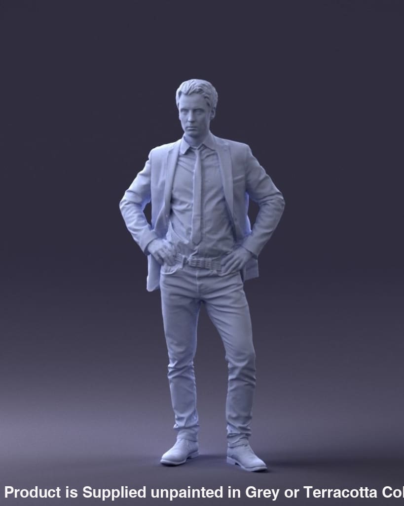 MM062 Young Male In Suite Hands on Hips