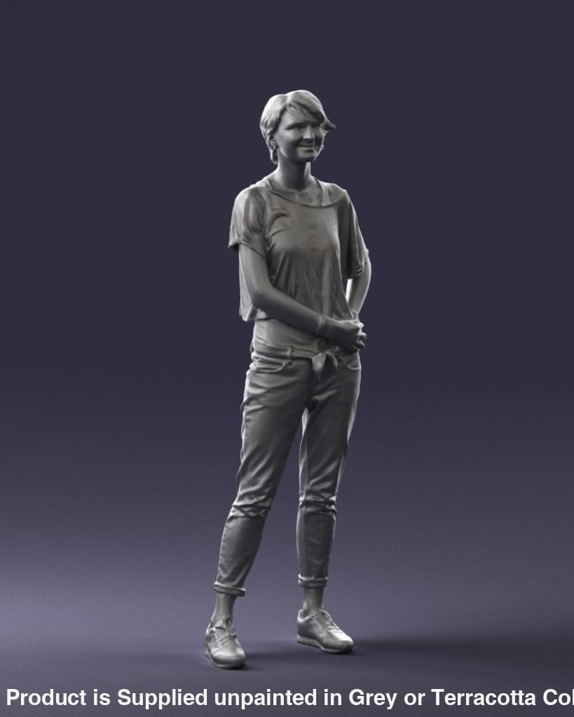 MM065 Young Girl in Jeans and T-Shirt