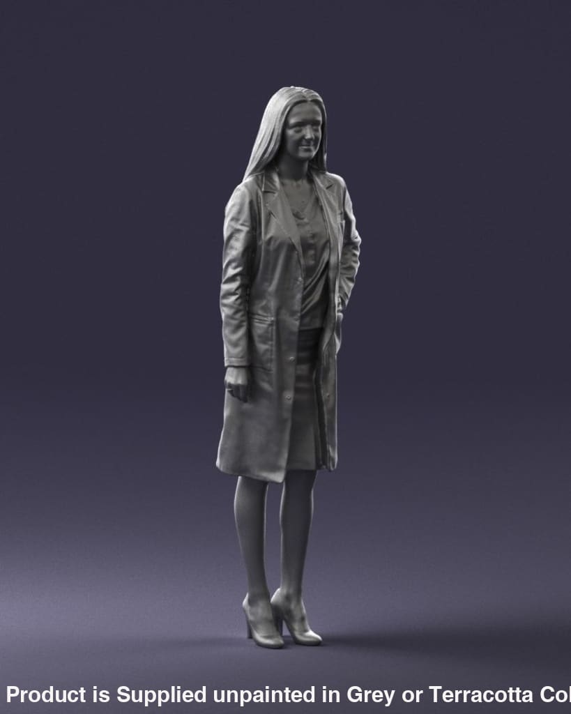 MM066 Female Doctor in Long Coat