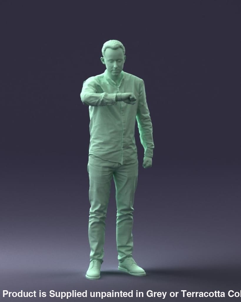 MM097 Male Checking Time on watch