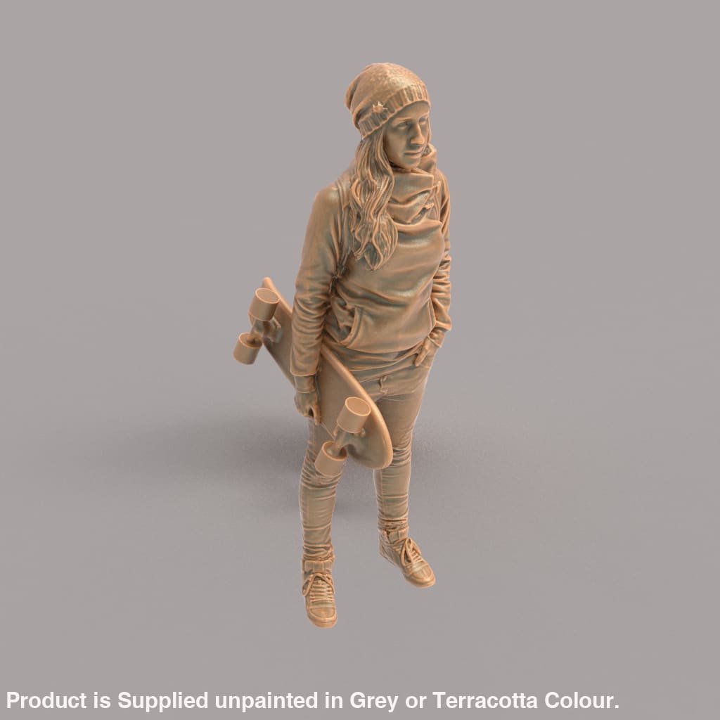 MM101 Girl With Skateboard in hand