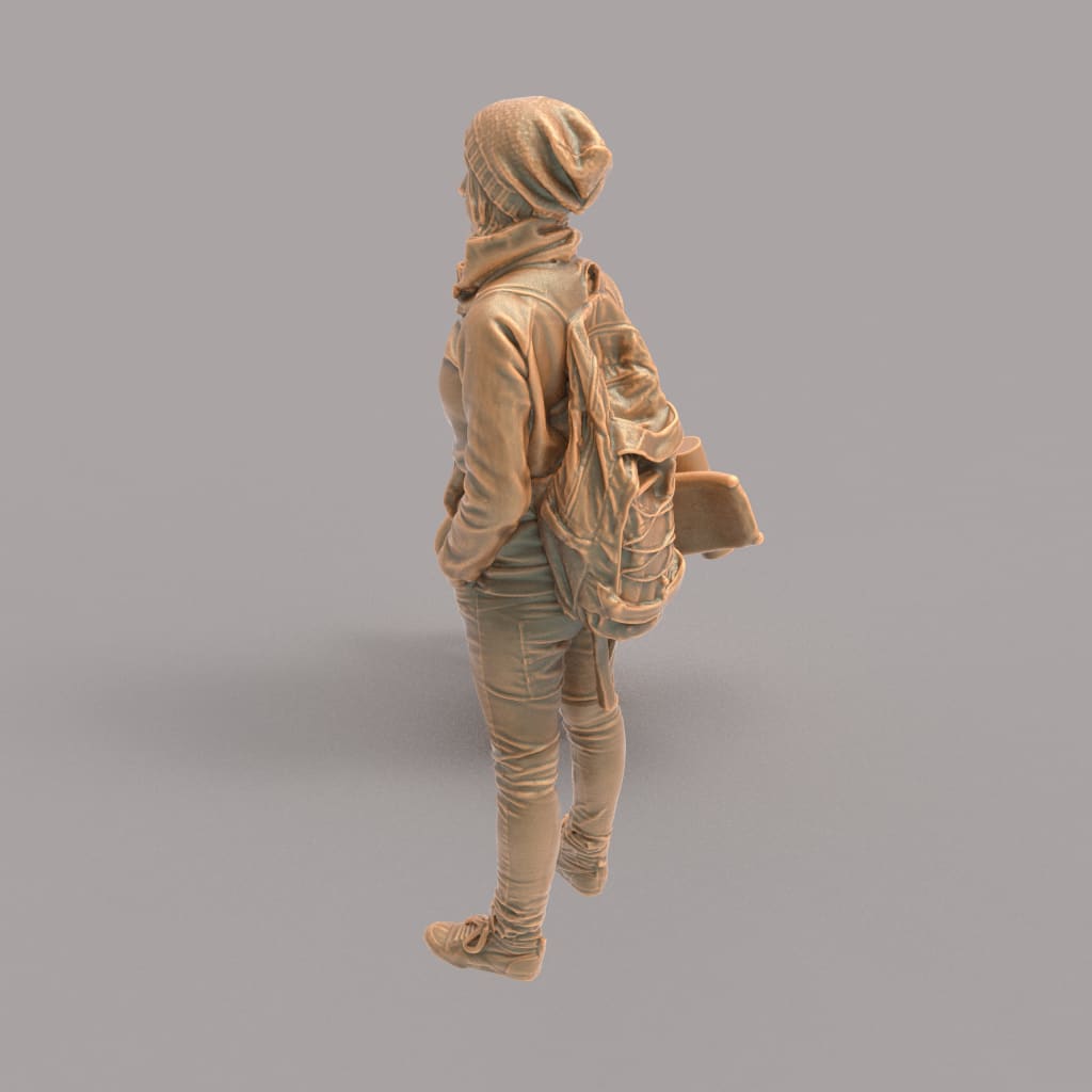 MM101 Girl With Skateboard in hand