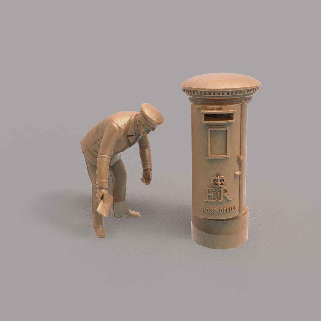 MM1010 Postman and mail box