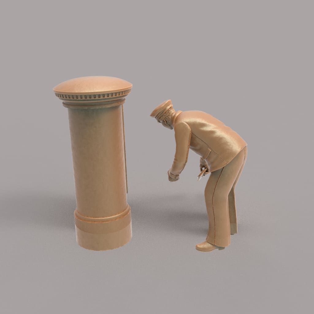 MM1010 Postman and mail box