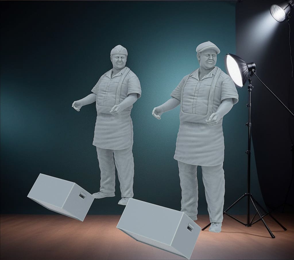 OO (1:76) Hot Food Cart with Vendor