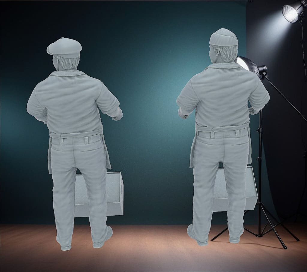 OO (1:76) Hot Food Cart with Vendor