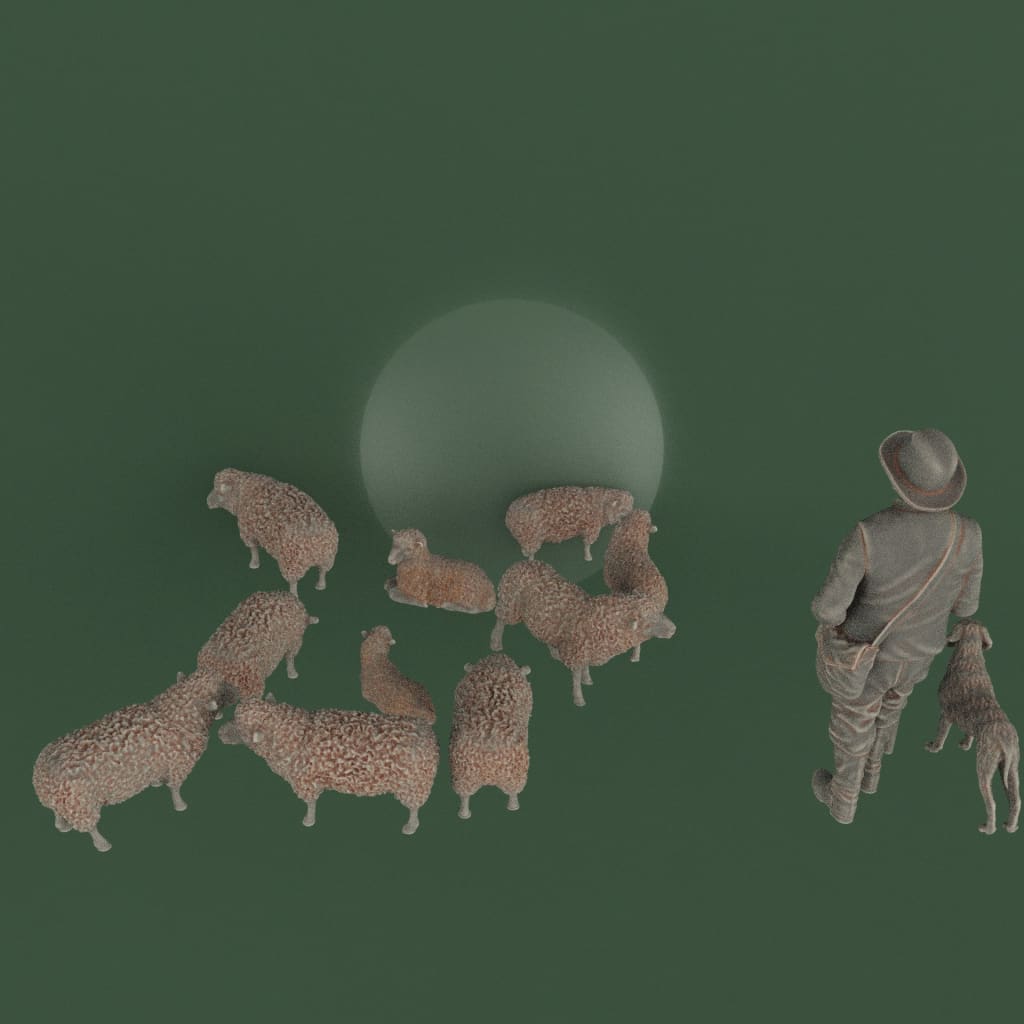 MM1140 Shepherd/Dog and Sheep