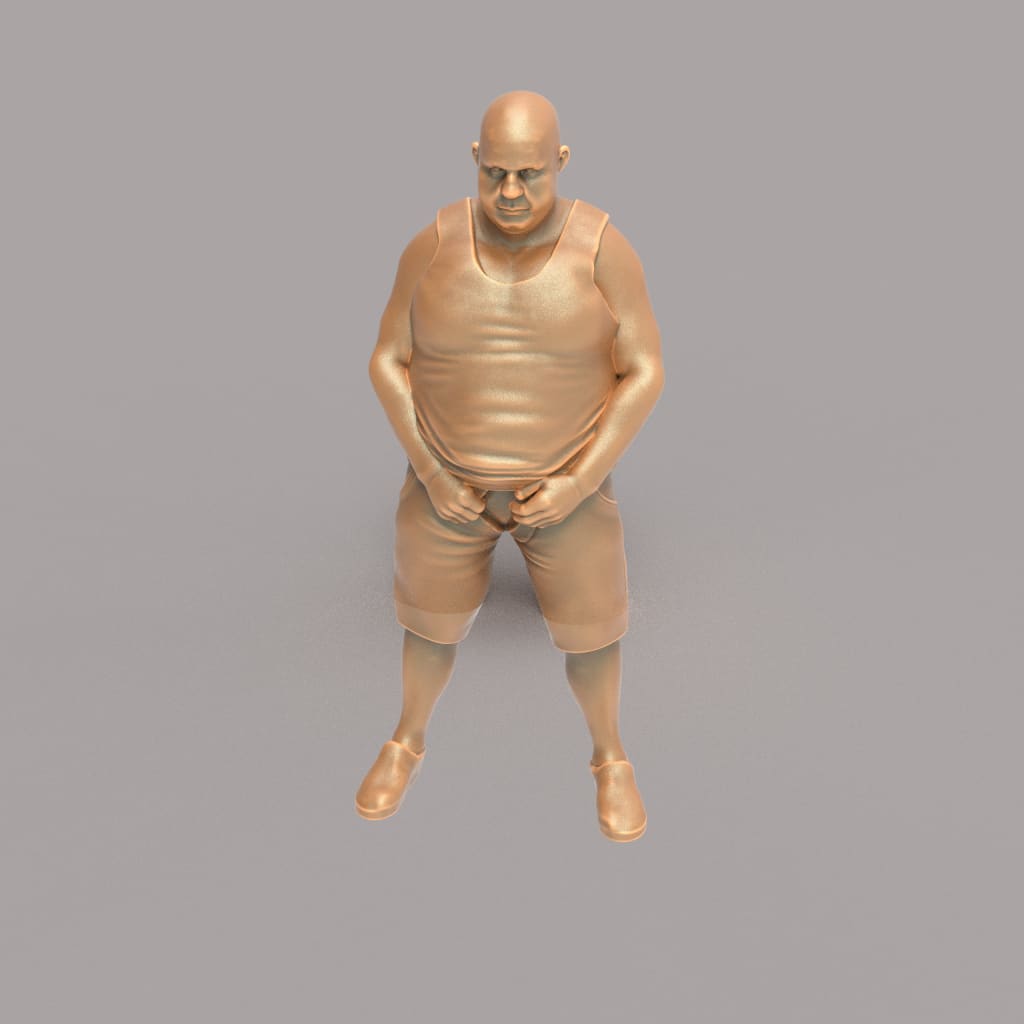 MM118 Large Drunk Male Urinating