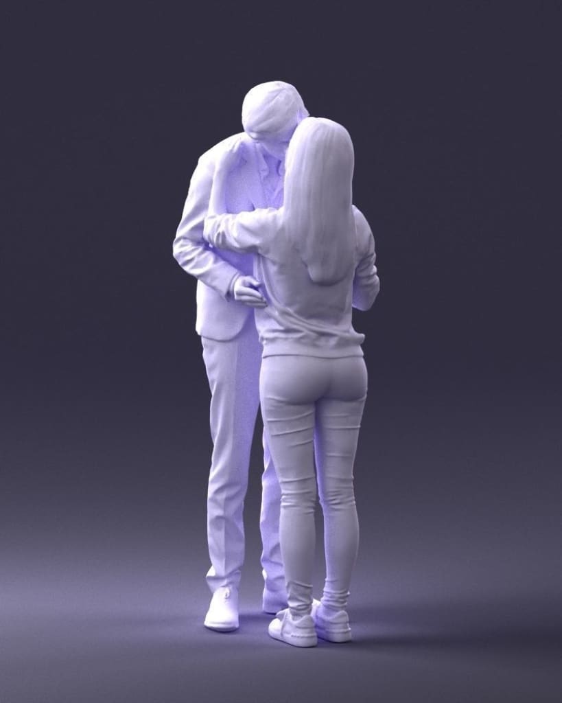 MM169 Young Teenagers Kissing