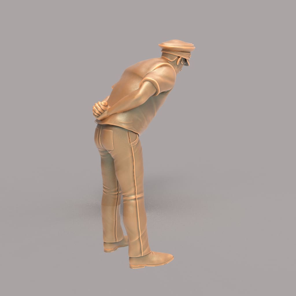 MM173 Traffic Policeman/Security Guard Leaning Over