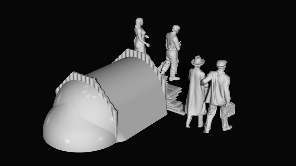 MM1940 WW2 Anderson Shelter scene and Figures