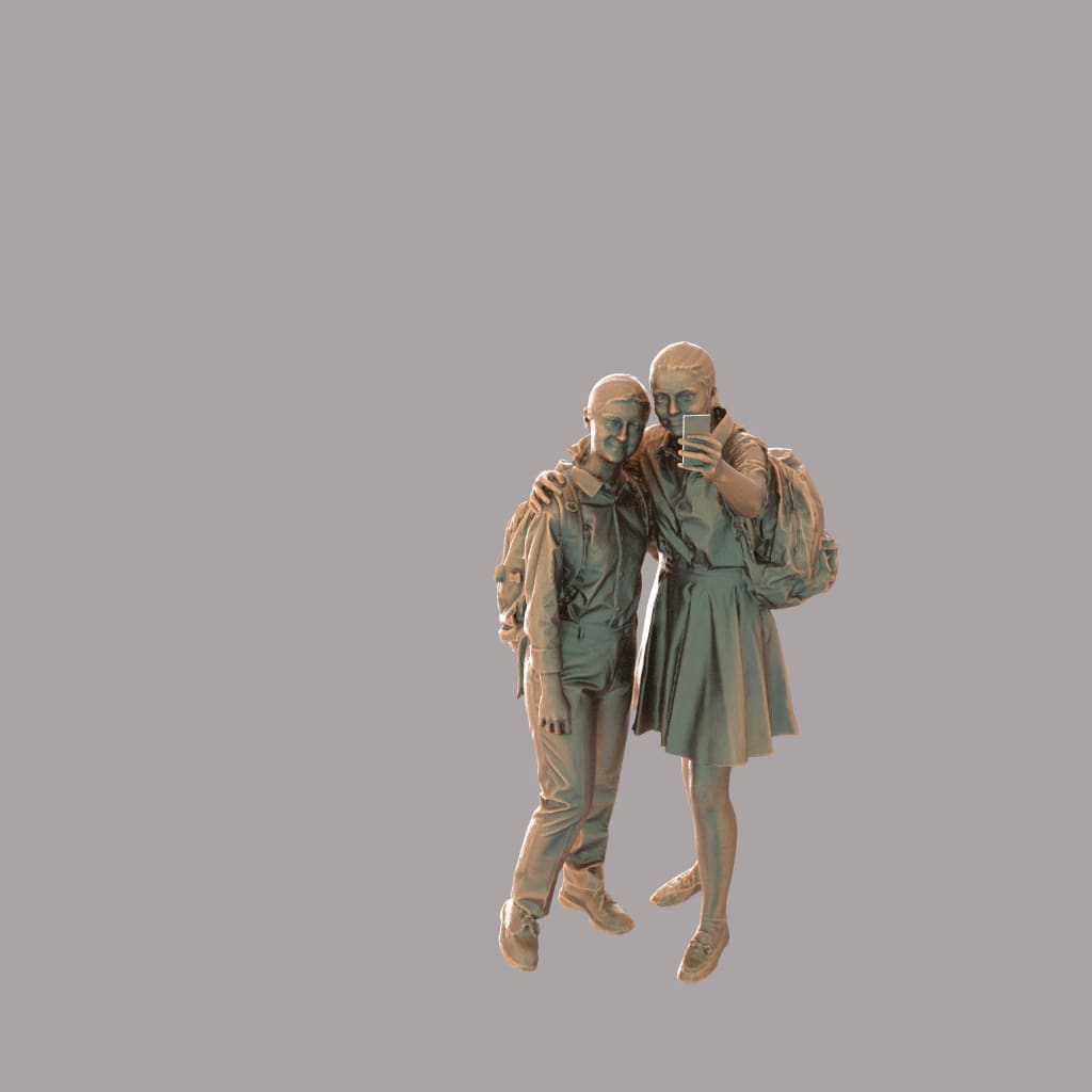 MM2102 2 School Girls selfie