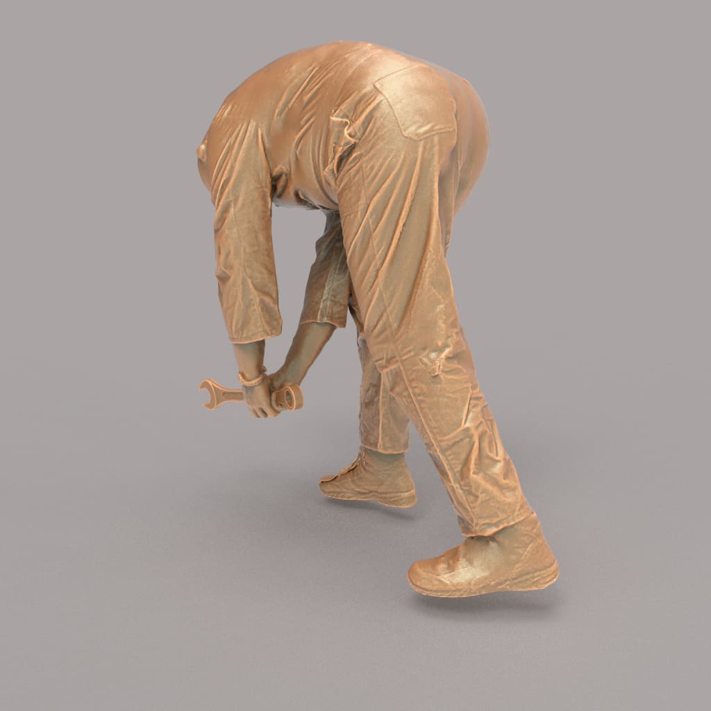 MM2106 Maintenance Worker Leaning over with spanner