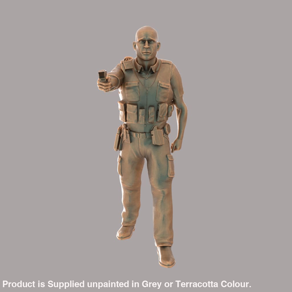 MM272 Male Police Officer Taser Drawn