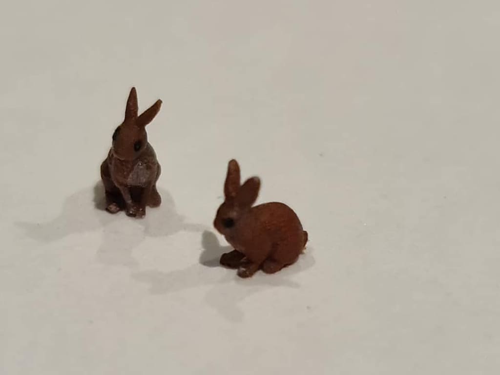 MMA010 Standing Sitting Rabbits x 10