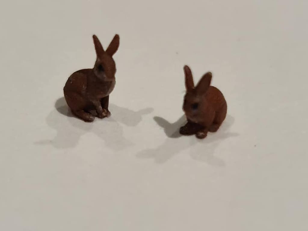 MMA010 Standing Sitting Rabbits x 10