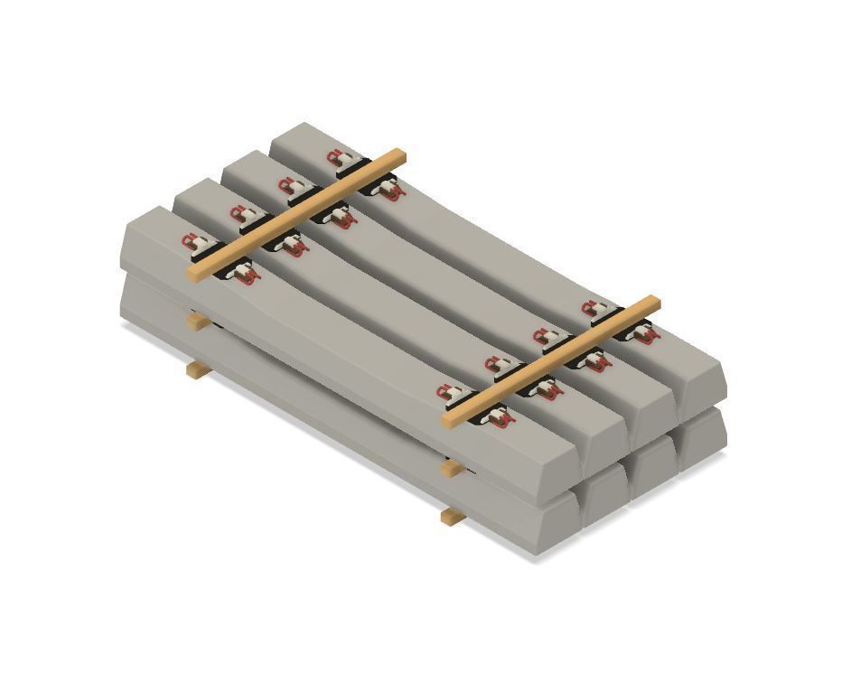 PJD091  Model Railway Concrete Sleepers Stacked