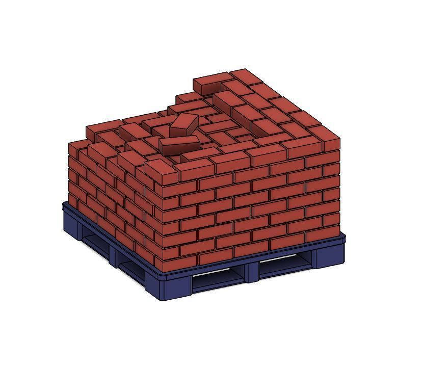 PJD089  Model Railway Brick Pallet Stacks