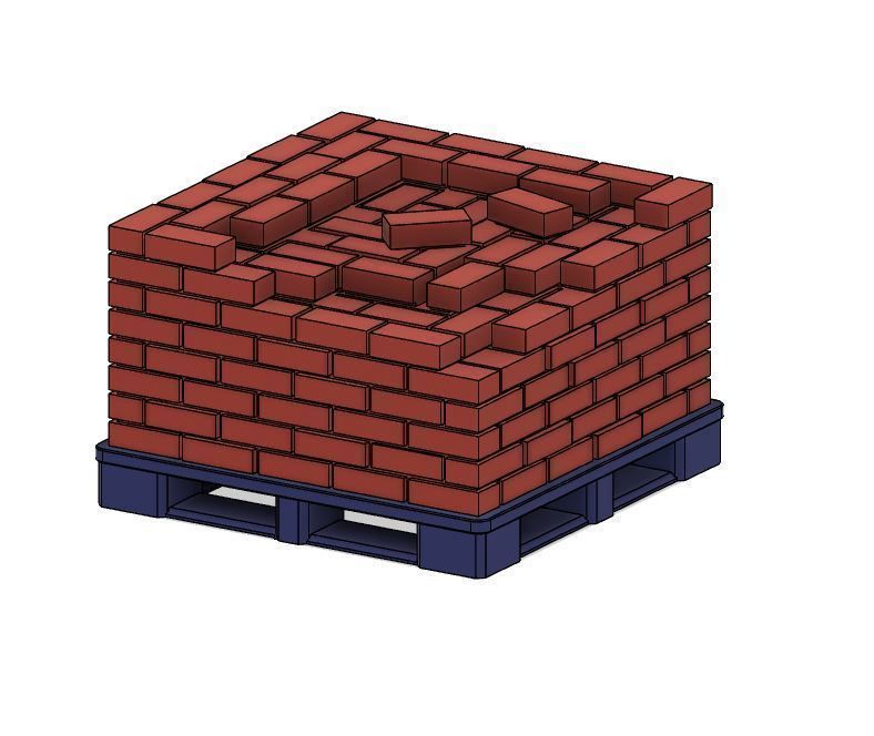 PJD089  Model Railway Brick Pallet Stacks