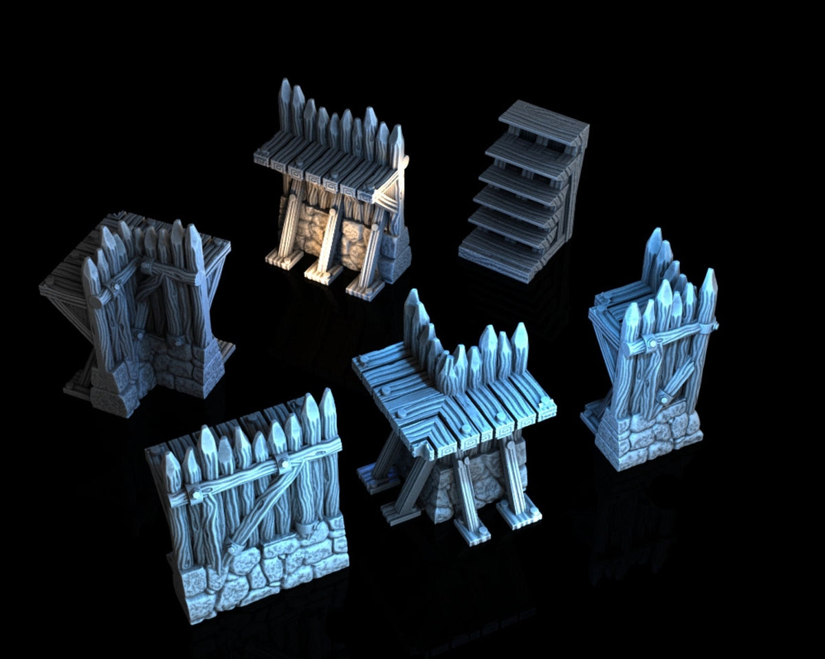 Palisade Set - 28mm DND/Wargame/RPG Terrain