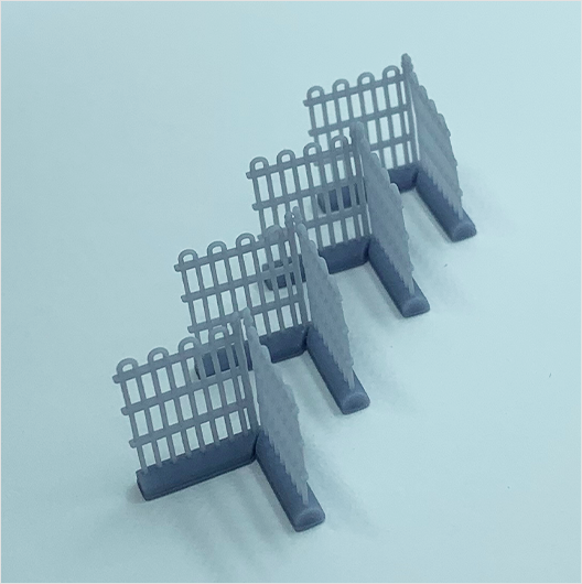 OO Scale Metal Railings - Loop Top - Corner (8 piece)