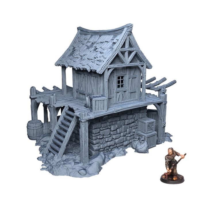 Ruined Food Storage - 28mm DND/Wargame/RPG Terrain