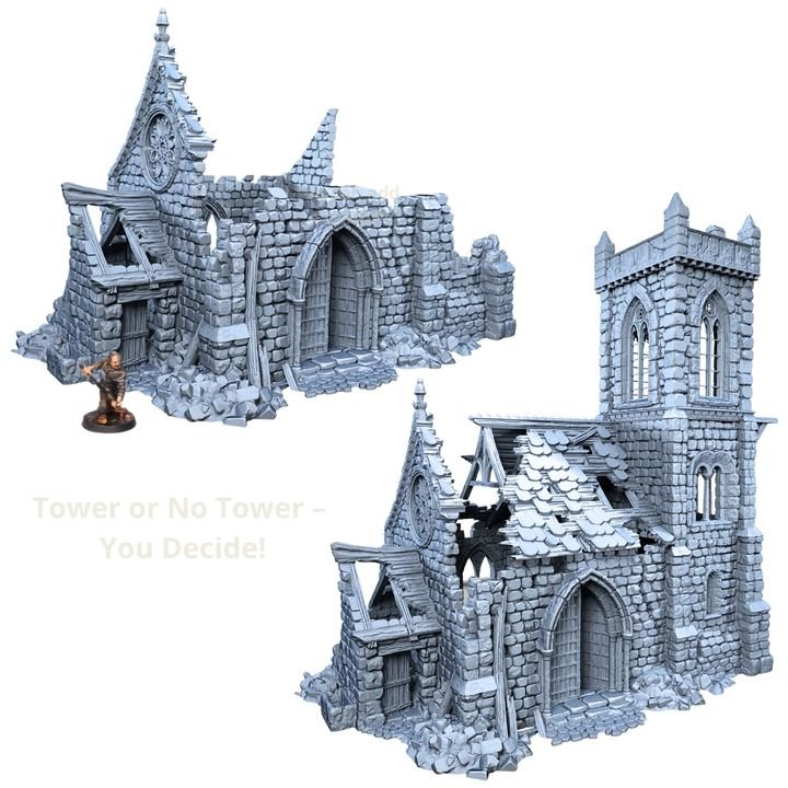 Ruined Sanctuary - 28mm DND/Wargame/RPG Terrain