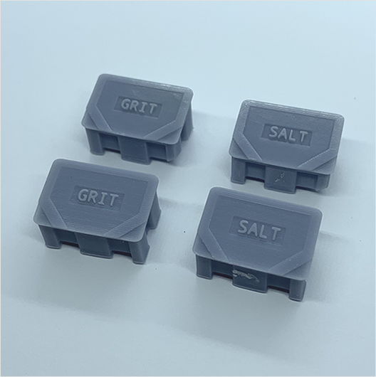 OO Scale Salt and Grit Bin - Style 1 (4 pack)