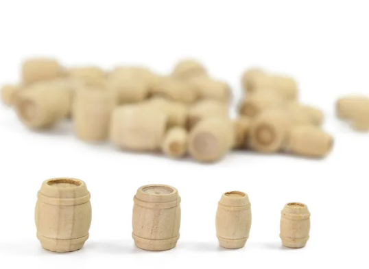 Wooden barrels N, TT, HO and 00 gauge
