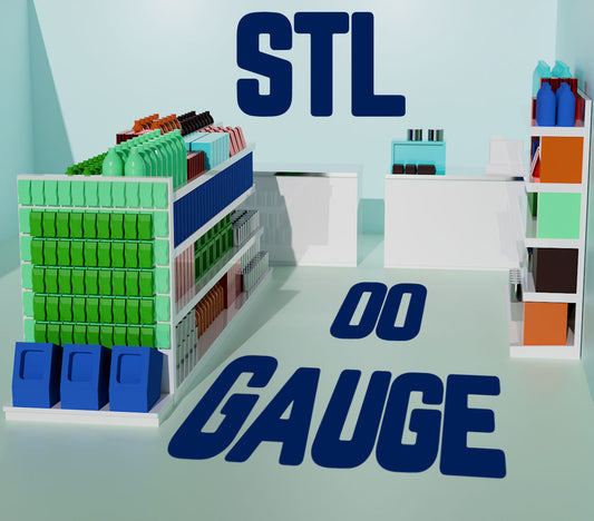 OO Gauge (1:76) Shop Fittings STL