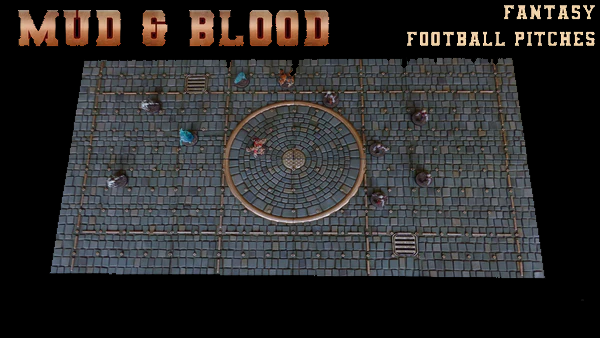 7 A Side Fantasy Football Pitch For Blood Bowl, 7s,  Blitz Bowl, Battle Ball etc