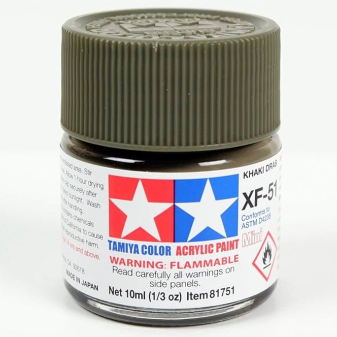 Tamiya Acrylic Paint Mini XF-51 Khaki Drab