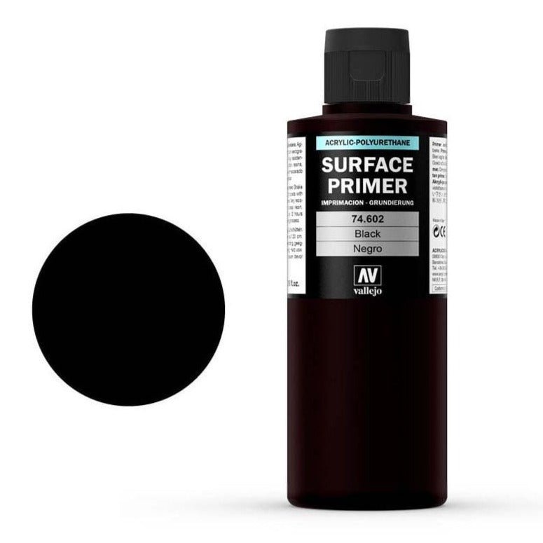 Vallejo Acrylic - Primer Black 200ml - VAL74602