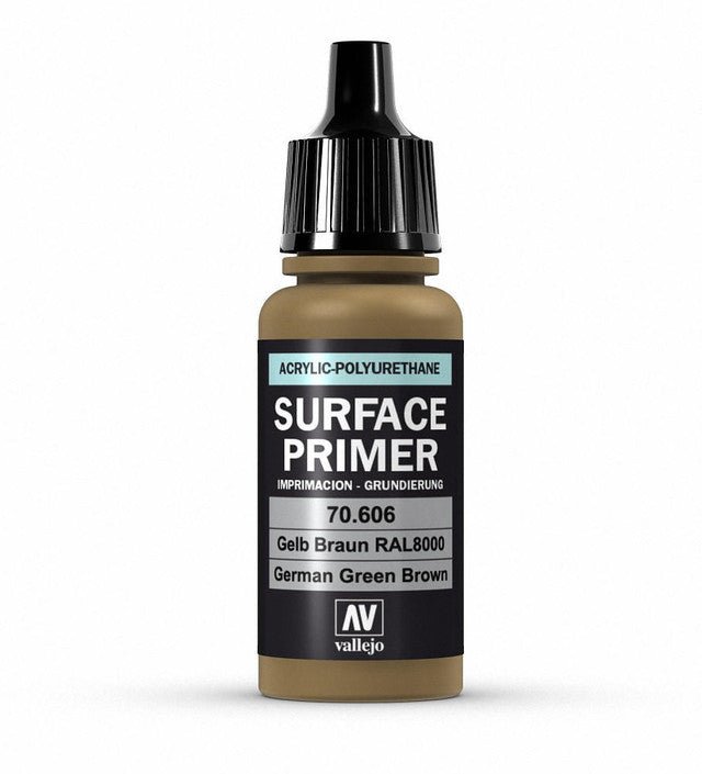 Vallejo Polyurethane - Primer German Green Brown (RAL 8000) 17ml