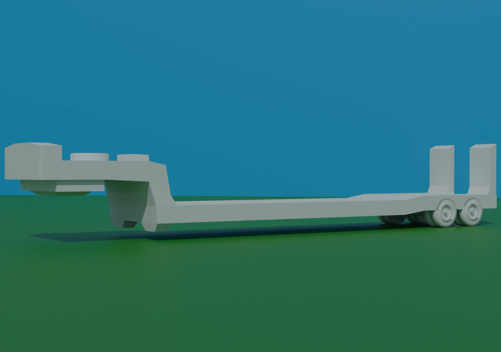 6mm (1:285) 48 foot flat low loader trailer