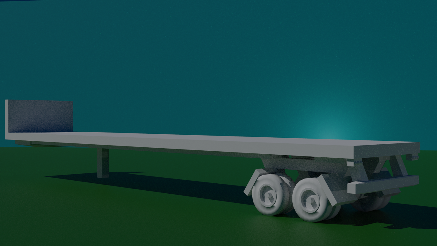 6mm (1:285) 48 foot flat bed trailer