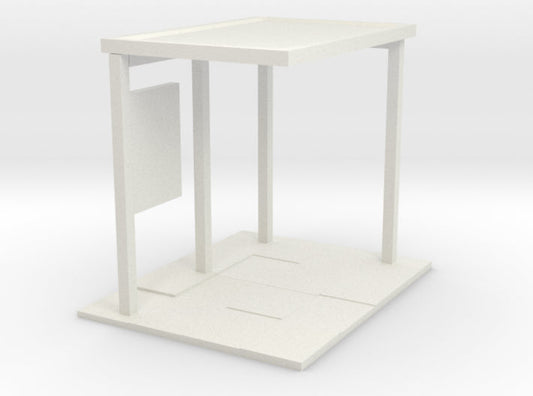 28mm bus shelter with base STL file