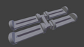 1:12th custom motorbike foot pegs "Half Cut" STL file